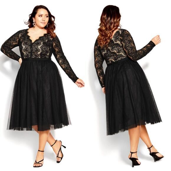 New! City Chic Rare Beauty Dress‎ - black, size 18 - Picture 1 of 15